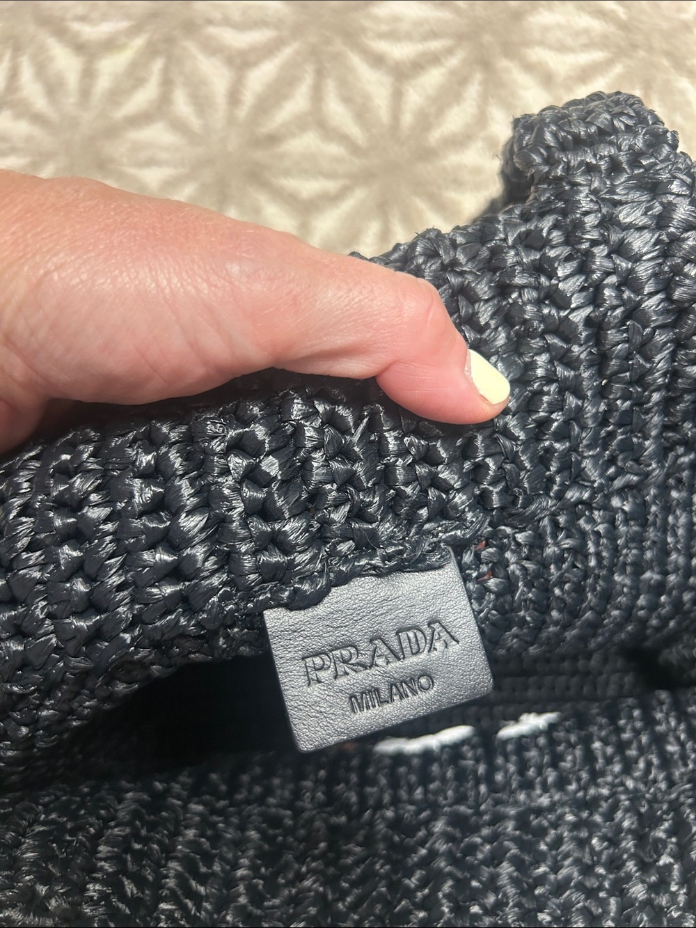Prada Black Woven Milano Tote - Picture 5 of 6